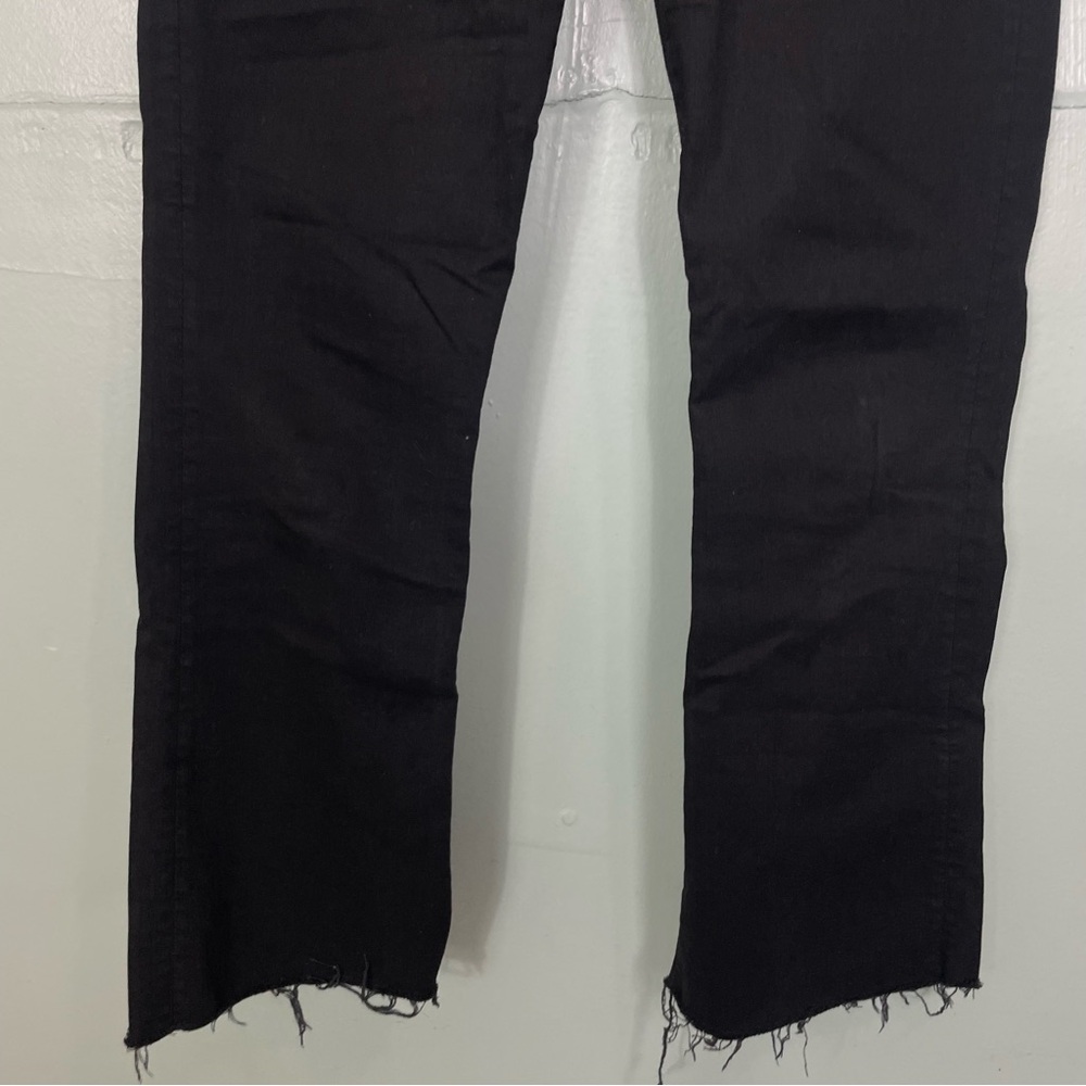 MOTHER The Hustler Ankle Fray Not Guilty Black Size 27 Straight - Picture 4 of 14